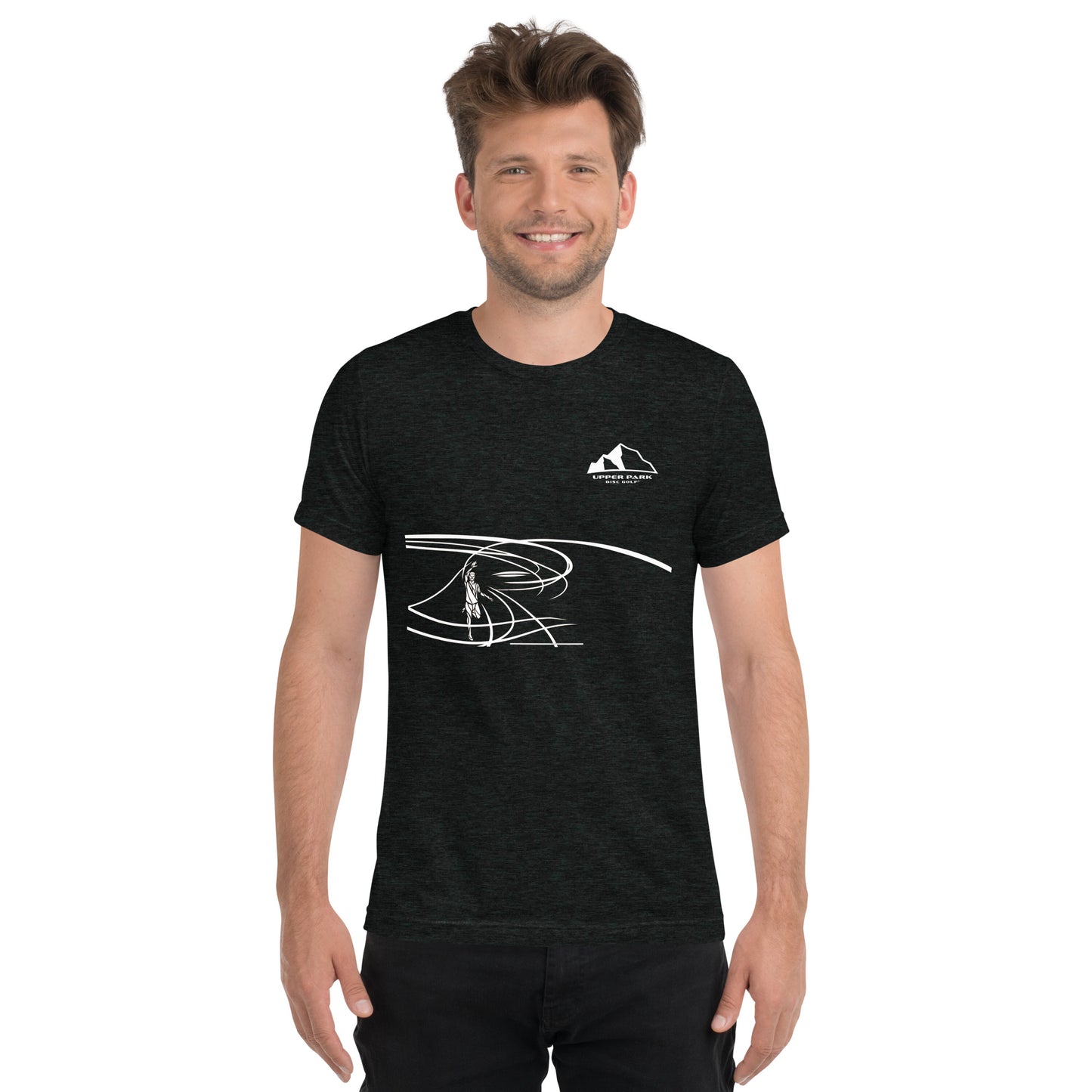 Flight path short sleeve tri-blend t-shirt w logo