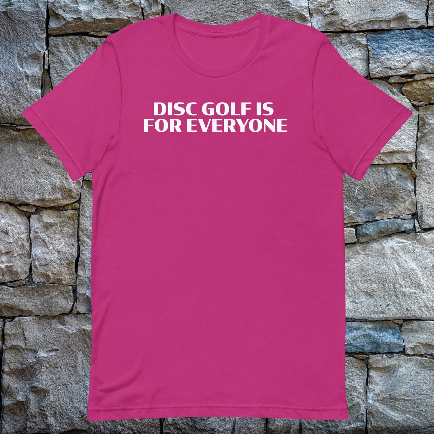 Disc Golf is for Everyone t-shirt - berry
