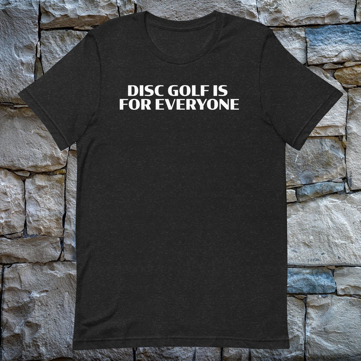Disc Golf is for Everyone t-shirt - black heather