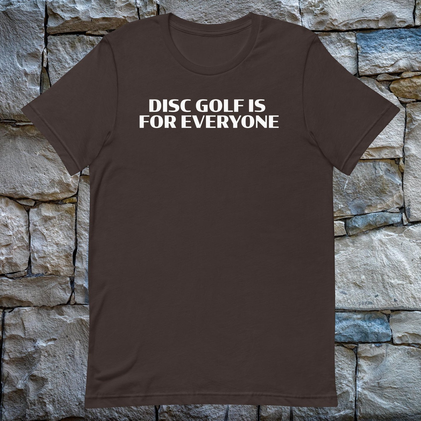 Disc Golf is for Everyone t-shirt - brown