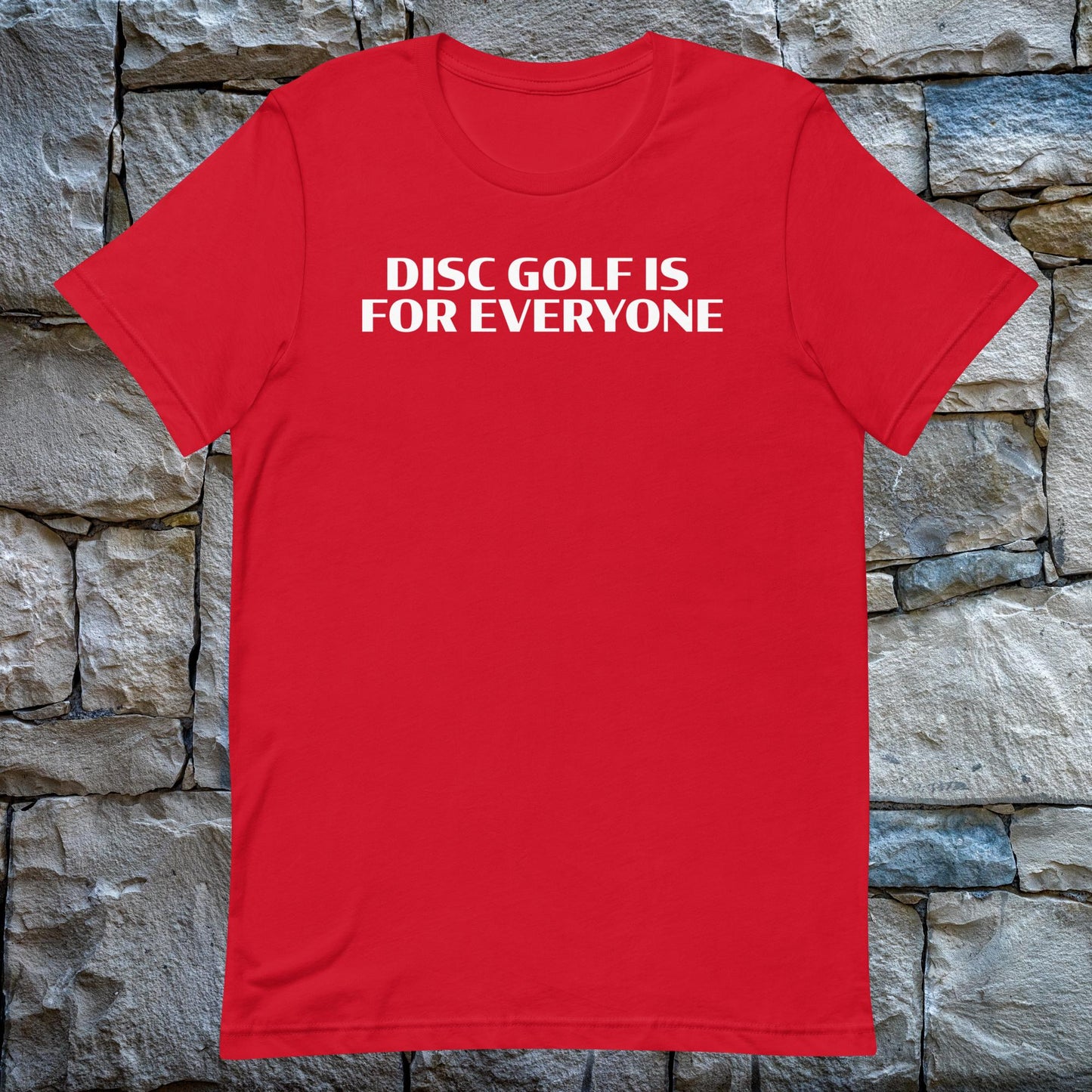 Disc Golf is for Everyone t-shirt - red