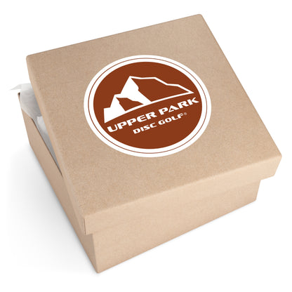 Upper Park Disc Golf Logo Sticker on box