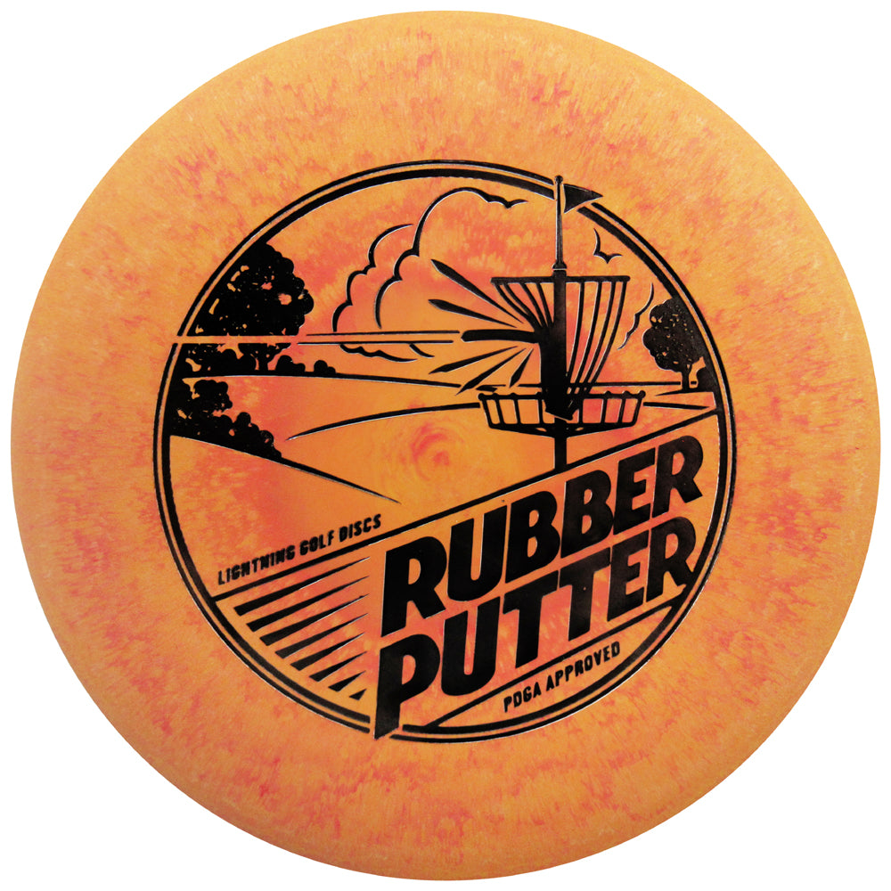 Lightning Standard Rubber Putter Golf Disc - orange