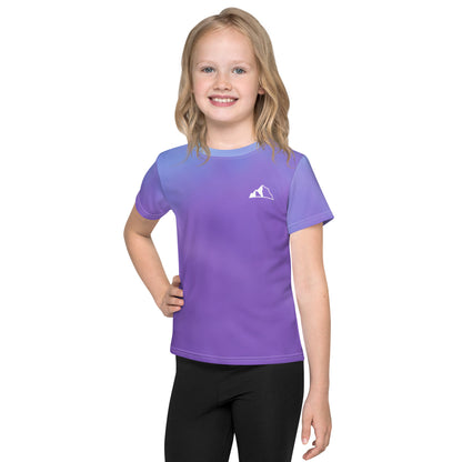 "Purple Fade" Kids crew neck t-shirt front