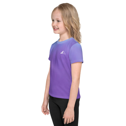 "Purple Fade" Kids crew neck t-shirt side
