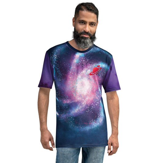 Disc Golf In Space® Men's All Over Print T-shirt front