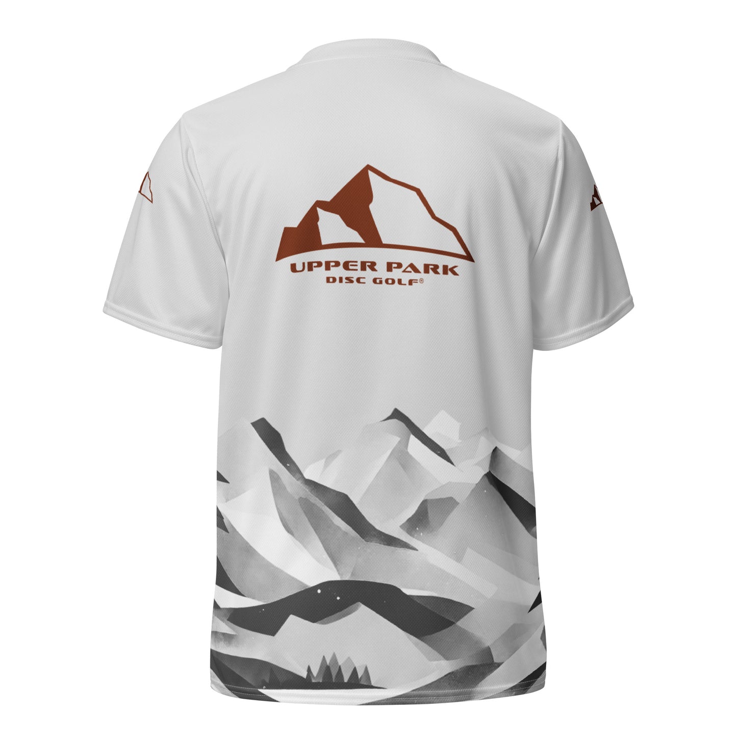 "Mountains & Trees Abstract" w/ Logos Recycled Unisex Sports Jersey