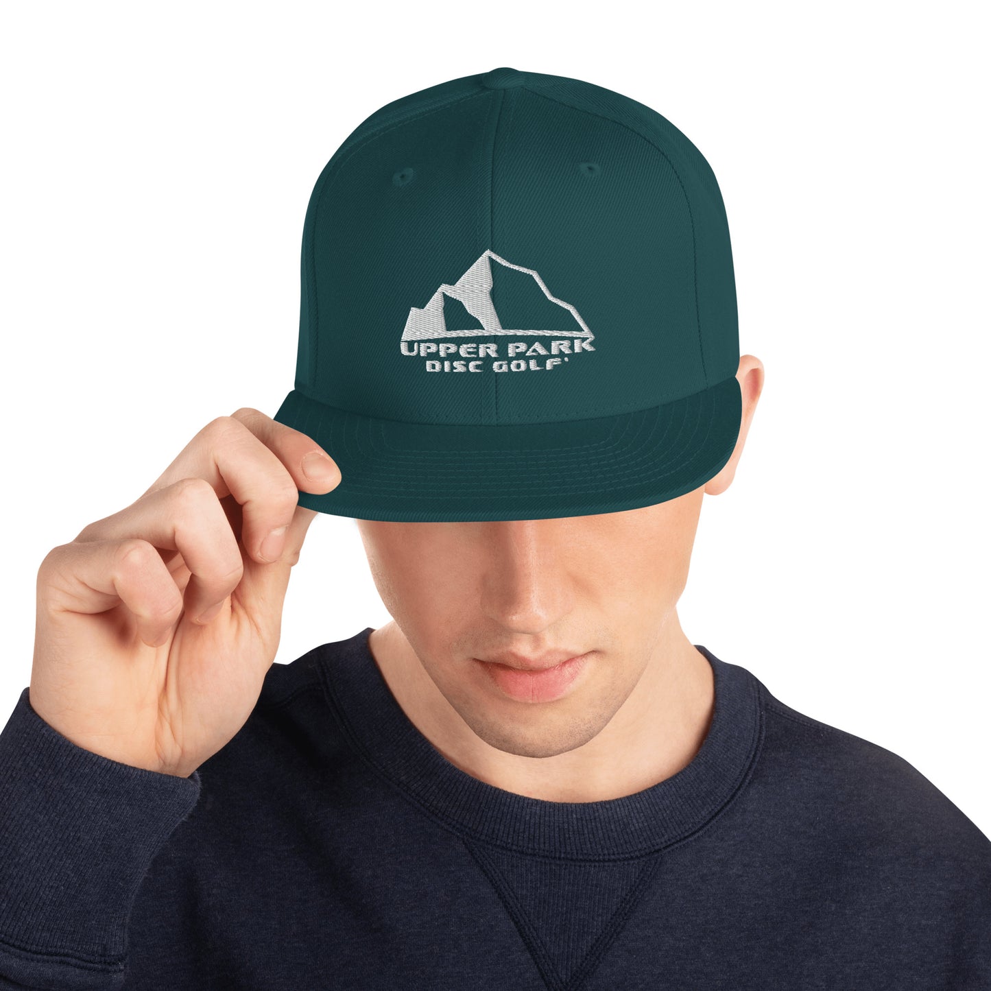 Snapback Hat w front and back logo green