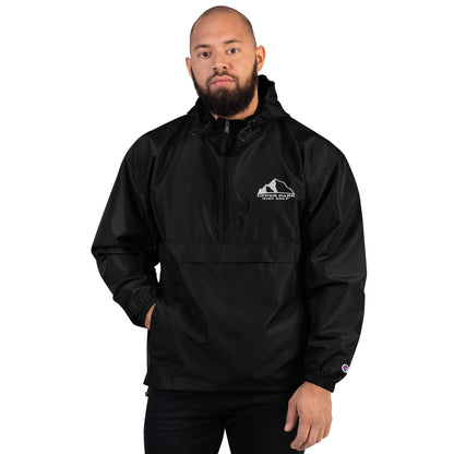 Embroidered Champion Packable Jacket with Upper Park Disc Golf® logo black