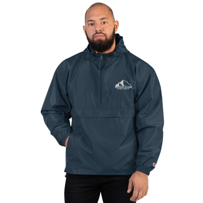 Embroidered Champion Packable Jacket with Upper Park Disc Golf® logo navy