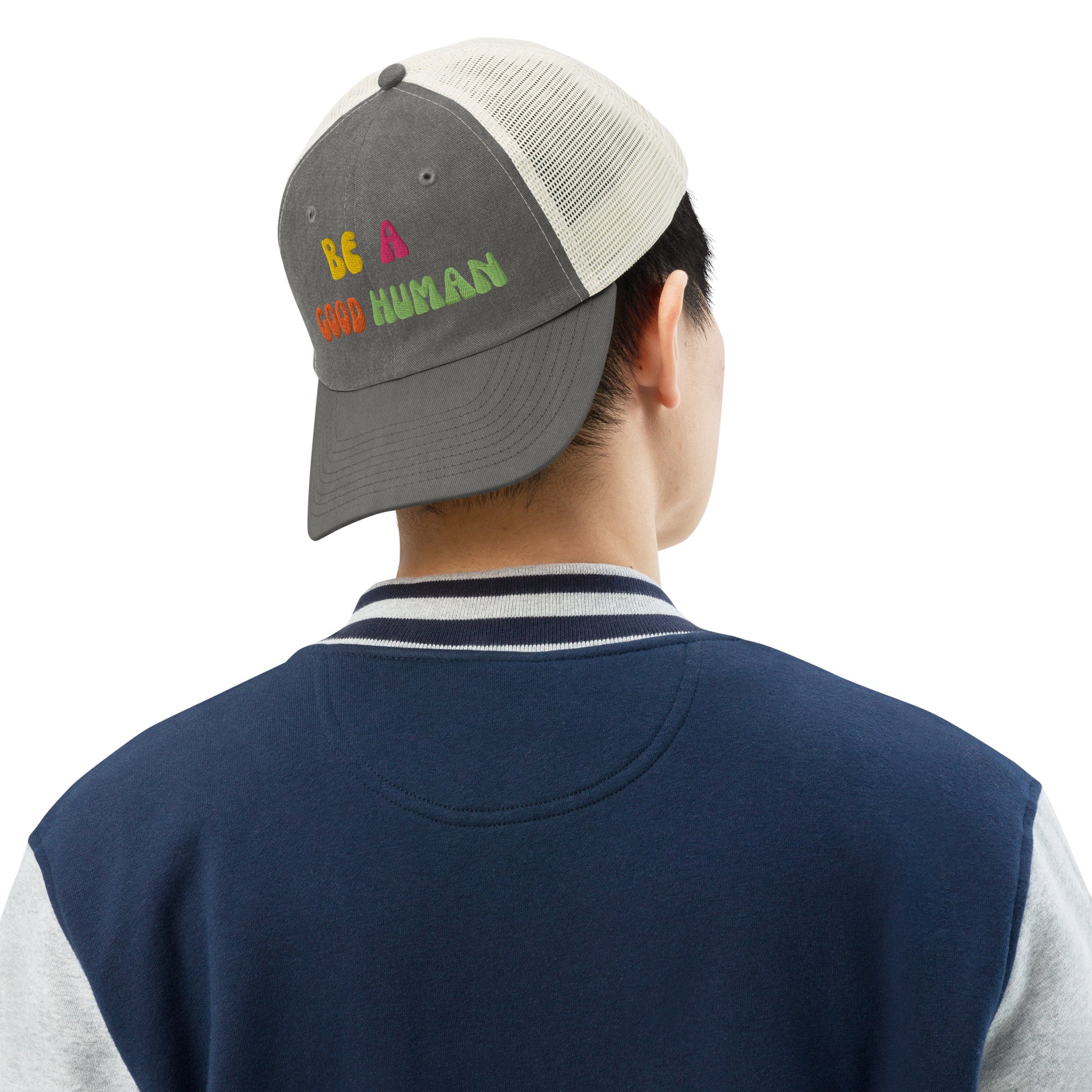 Be a good human hat - black - stone