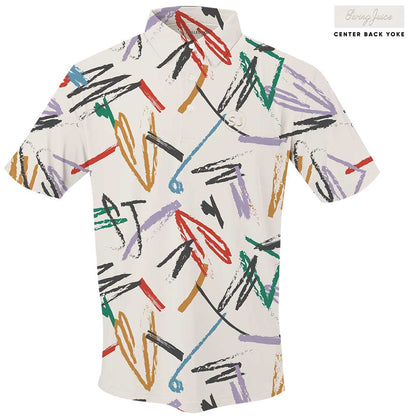 Short Sleeve Men's Performance Polo - Strokes white