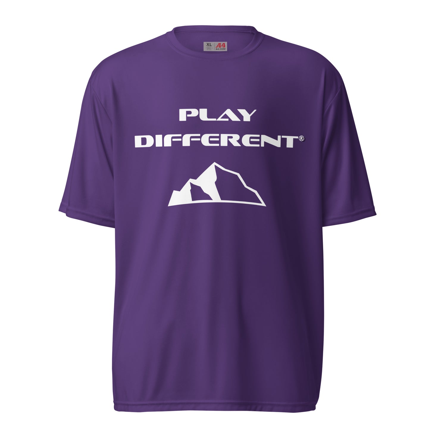 Play Different® Unisex performance crew neck t-shirt purple