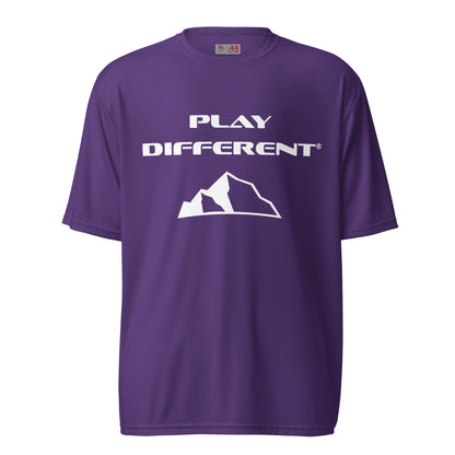 Play Different® Unisex performance crew neck t-shirt purple