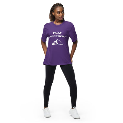 Play Different® Unisex performance crew neck t-shirt - purple