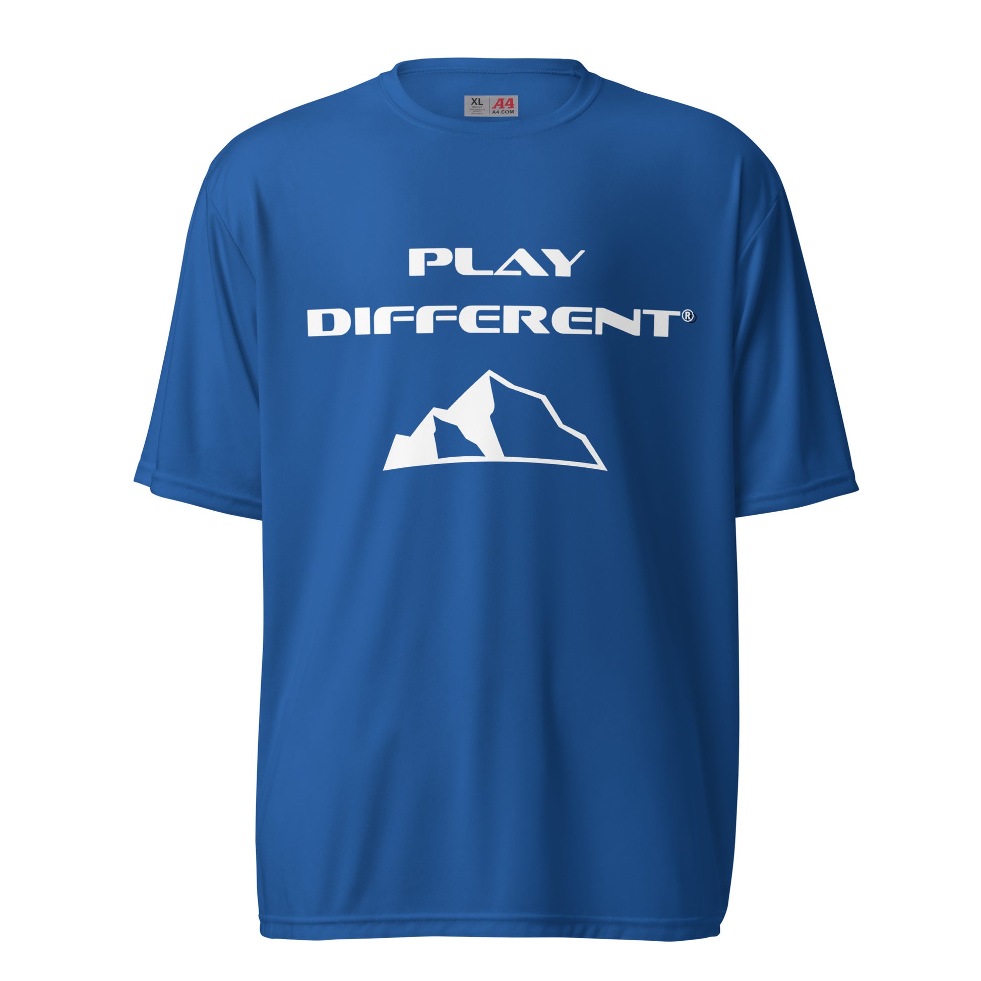 Play Different® Unisex performance crew neck t-shirt royal