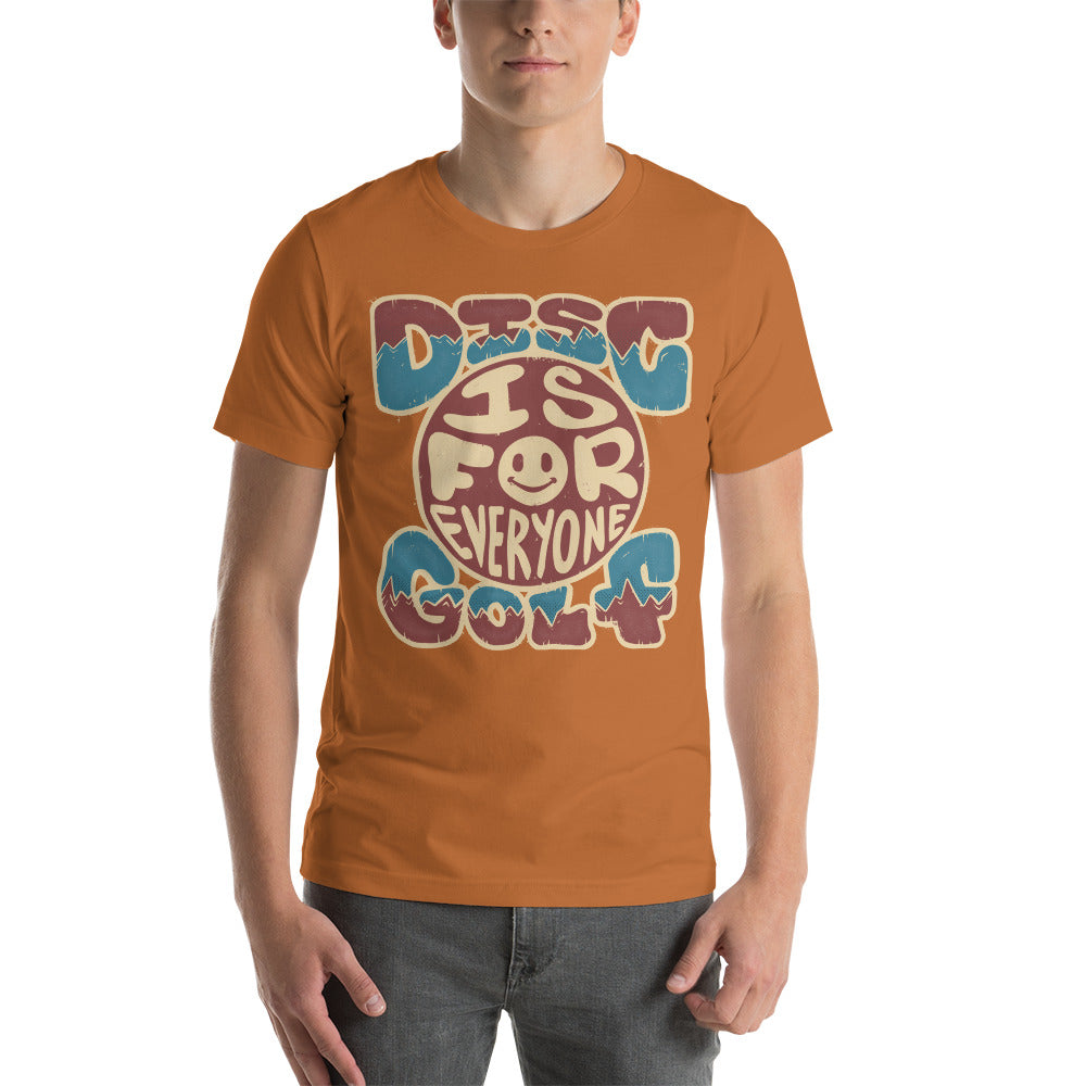 Disc Golf is for Everyone Groovy t-shirt - toast