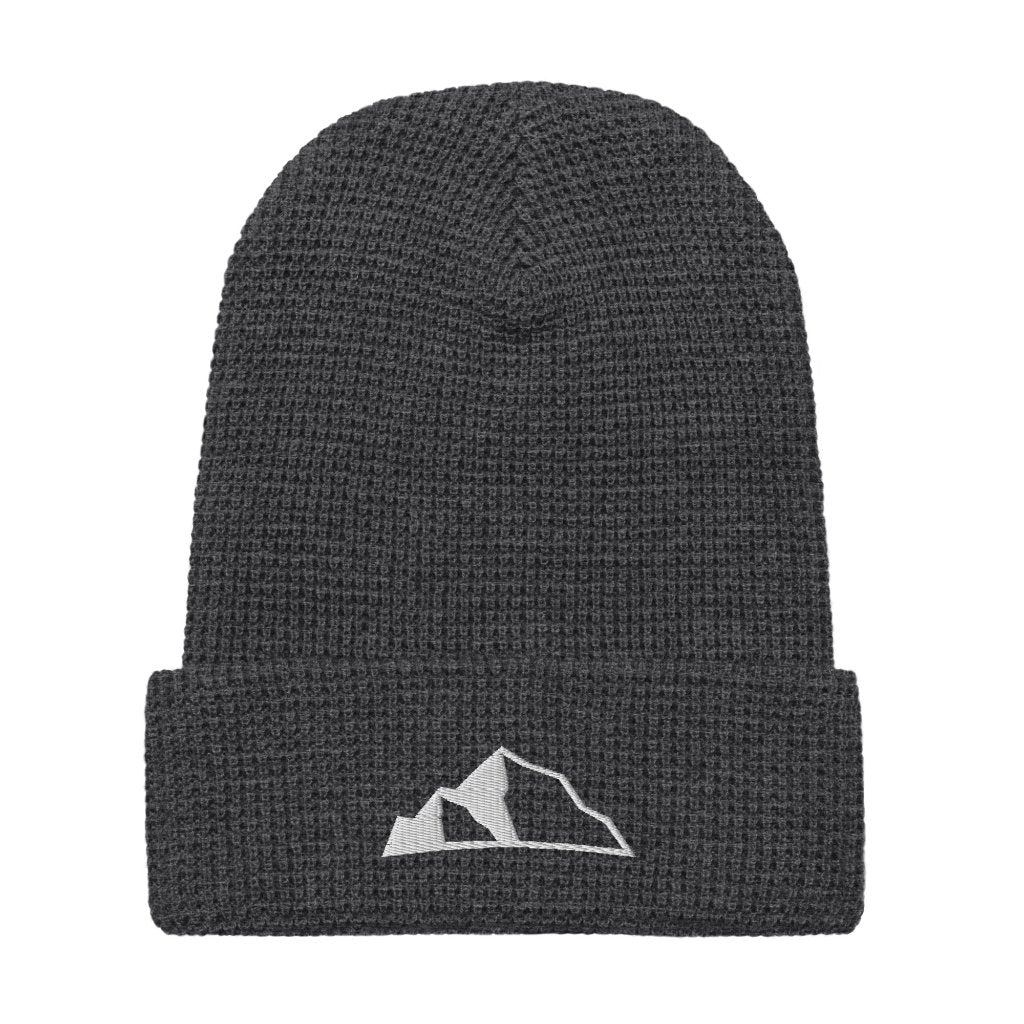 Mountain Logo Waffle beanie heather charcoal