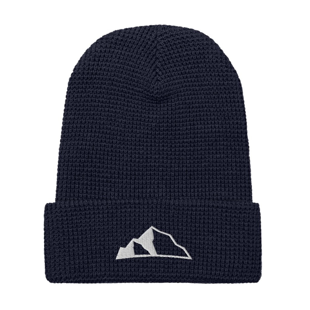Mountain Logo Waffle beanie navy