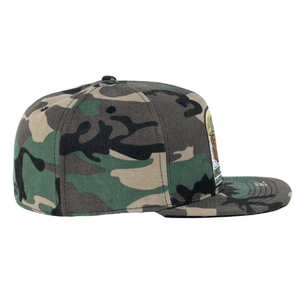 Puffy the Bear Camo Fitted Hat 