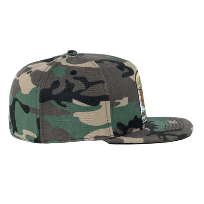 Puffy the Bear Camo Fitted Hat 