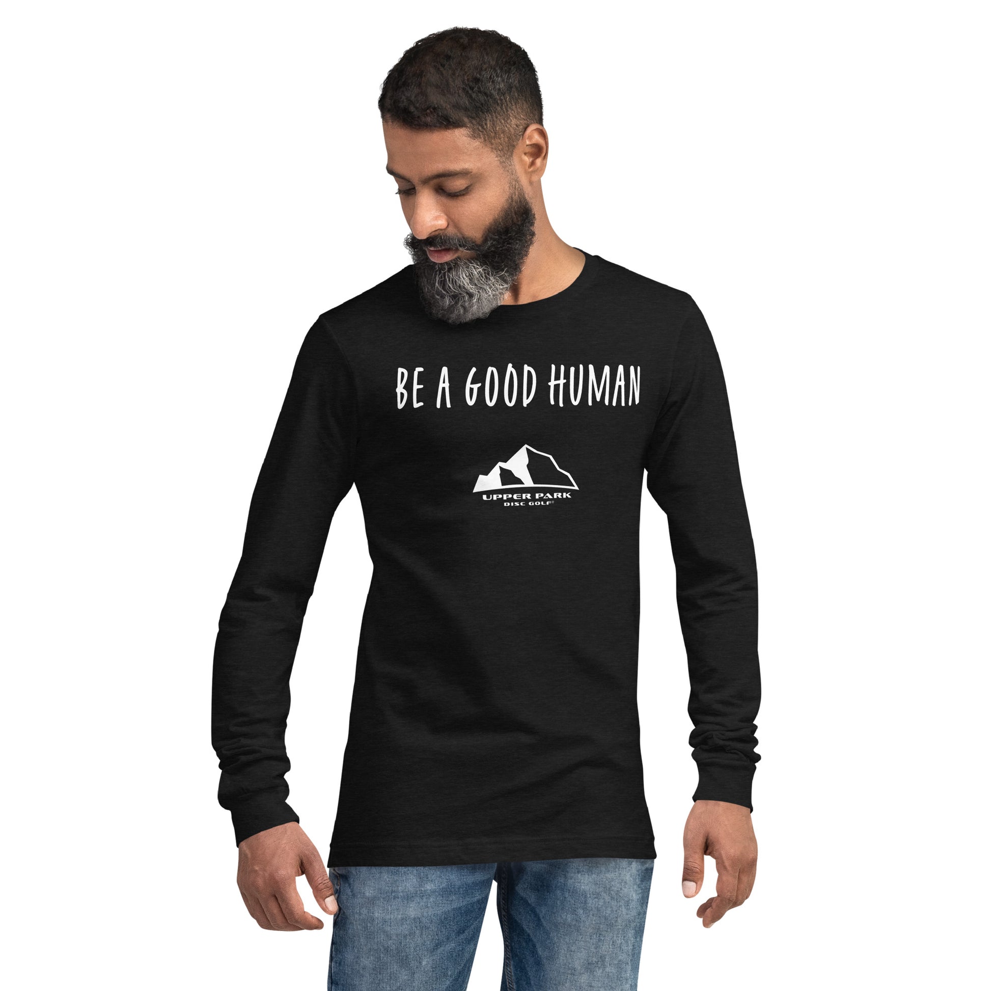 Upper Park Be a Good Human tshirt black heather