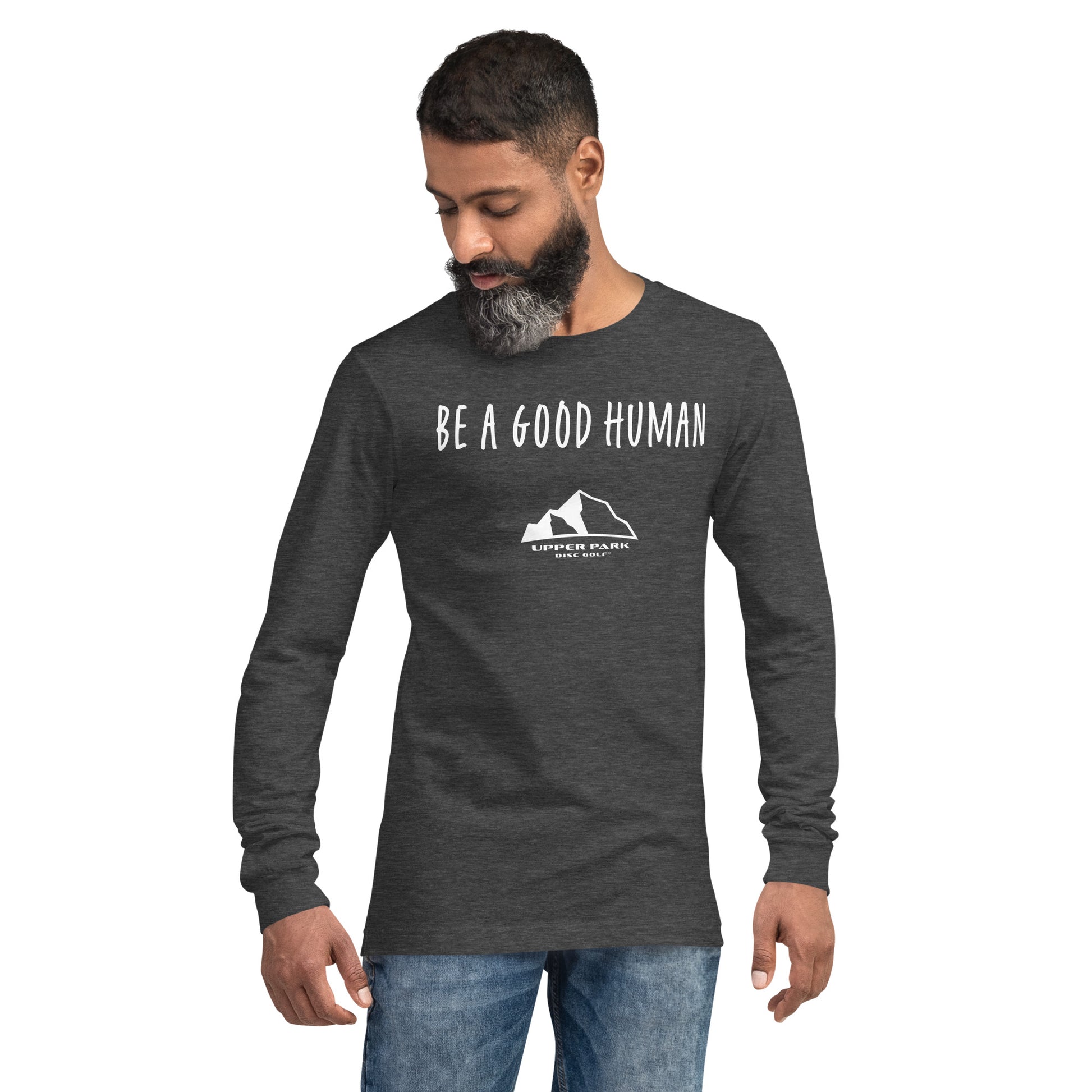 Upper Park Be a Good Human tshirt grey heather