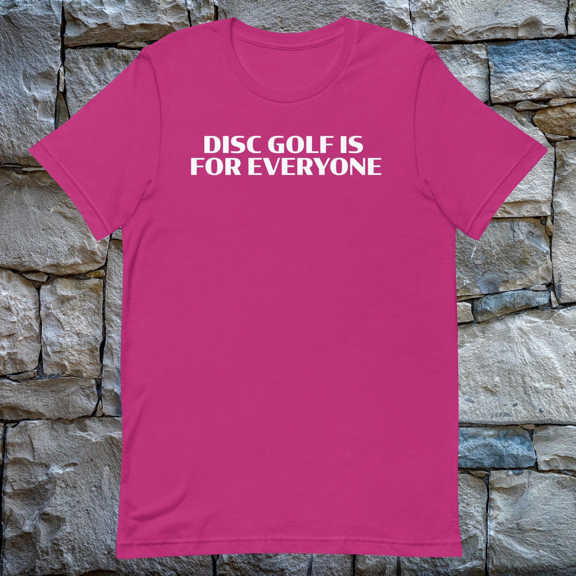 Disc Golf is for Everyone t-shirt - berry